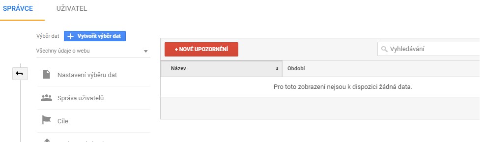 Nové upozornění