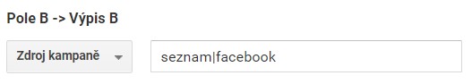 Změněná podmínka ve filtru pro Facebook