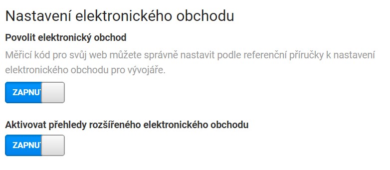 Aktivace elektronického obchodu