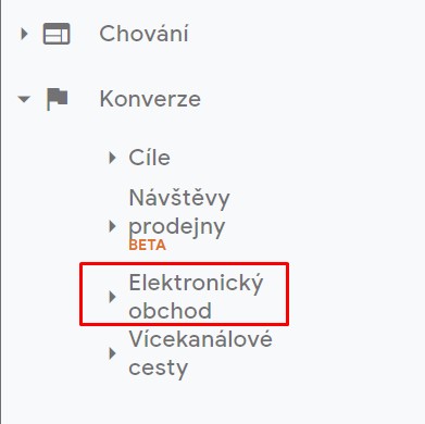 Sekce Elektronický obchod